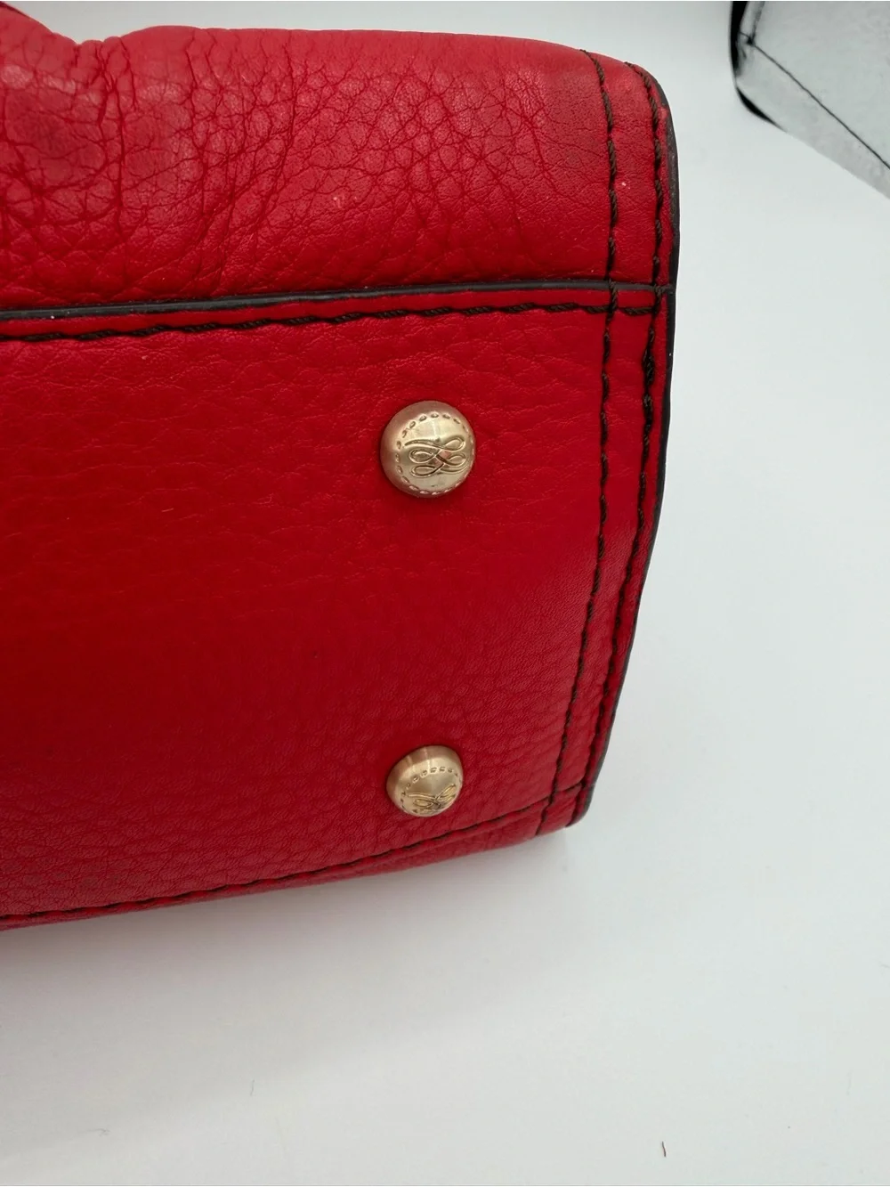 Lancel Paris Red Pebbled Leather Chain Bag Y2K Slouchy Shoulder Hobo - vintage